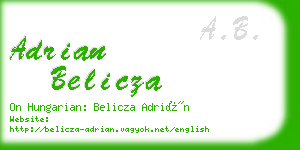 adrian belicza business card